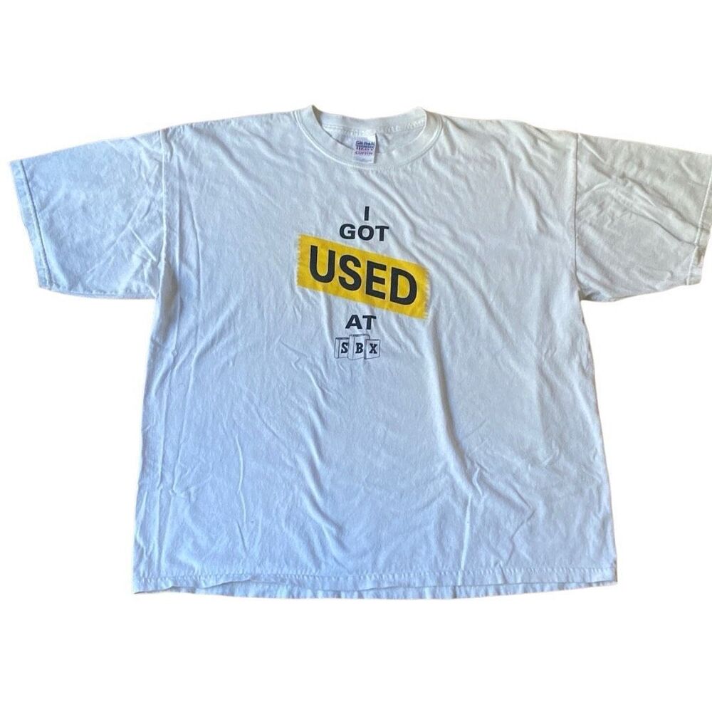 Vintage Student Book Exchange Funny Graphic tee Y2K I GOT USED T-shirt XXL Frat